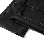 Black Multi Pocket Streetwear Utility Cargo Pants