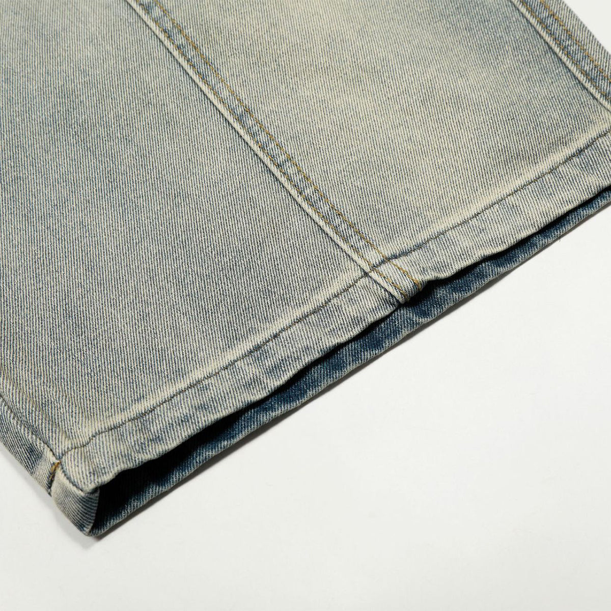 Leopard Print Belt Vintage Wide Leg Distressed Denim