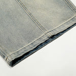 Leopard Print Belt Vintage Wide Leg Distressed Denim