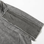 Vintage Washed Patchwork Short Sleeve Chest Pocket Tee