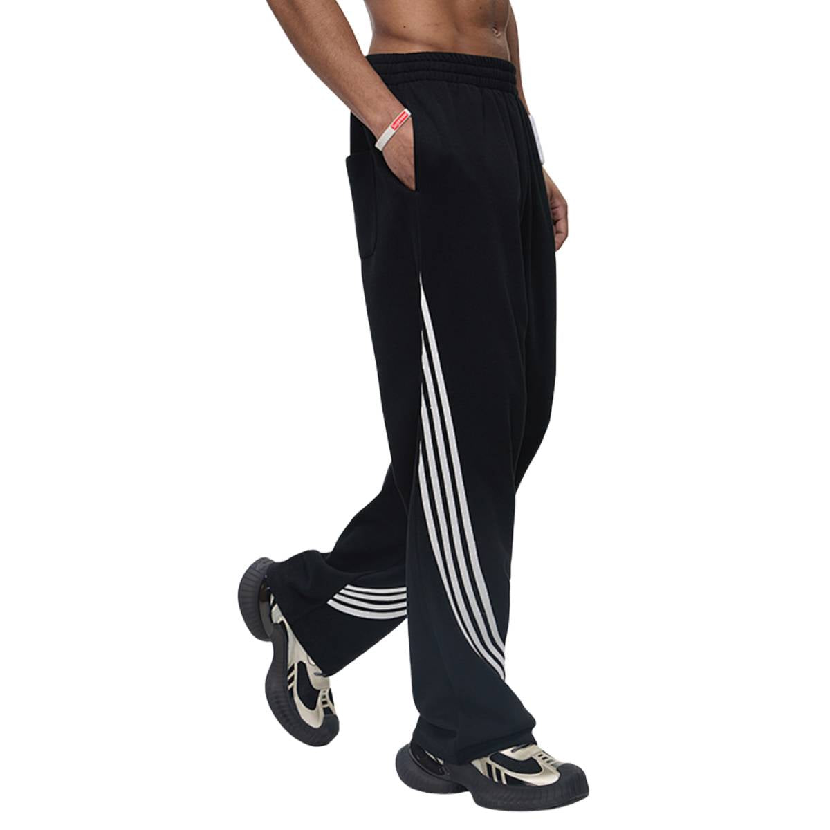 Retro Varsity Stripe Baggy Pants