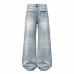 Vintage Washed Wide Leg Bootcut Denim Jeans
