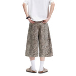 Retro Leopard Baggy Bermuda Shorts
