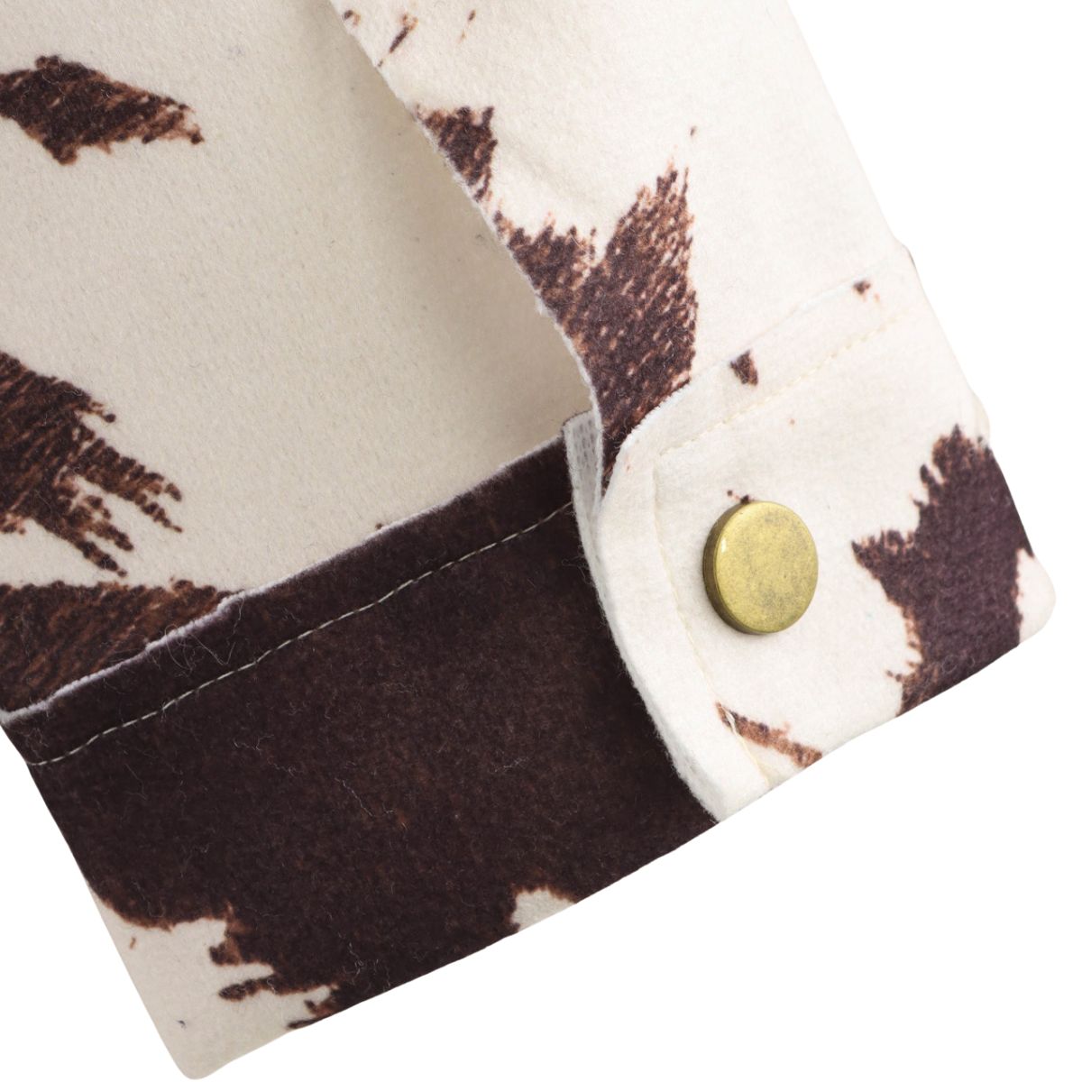 Cow Printed Relaxed Denim Jacket