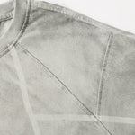 Structured Seams Minimalist Gradient Contemporary Design Tee