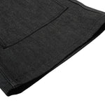 Raw Black Wide Leg Jeans with Utility Flap Pocket Detail