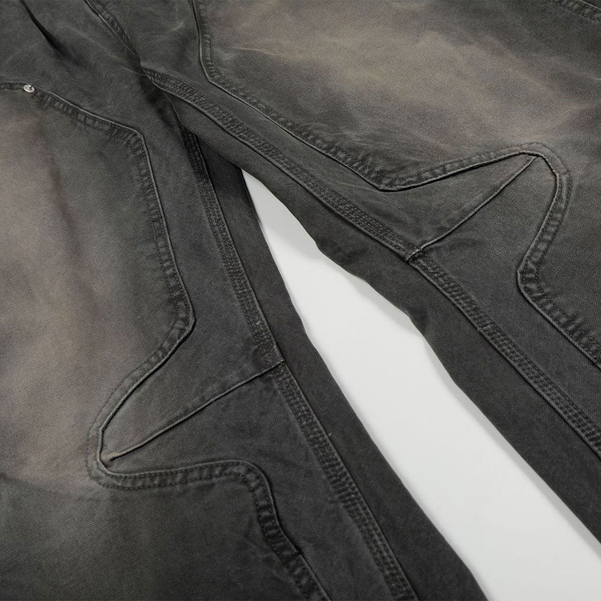 Unique Distressed Oversized Black Cargo Jeans