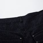 High Waisted Relaxed Fit Button Fly Vintage Blue Jeans