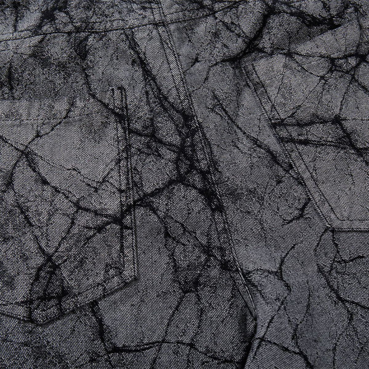 High Street RO Style Asymmetric Deconstructed Loose Wide Leg Jeans