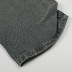 Studded Cross Detail Vintage Washed Wide Leg Denim