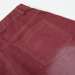 Rhinestone Star Print Vintage Washed Wide Leg Pants