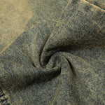 Distressed Wide Leg Denim Pants Asymmetrical Layered Waist