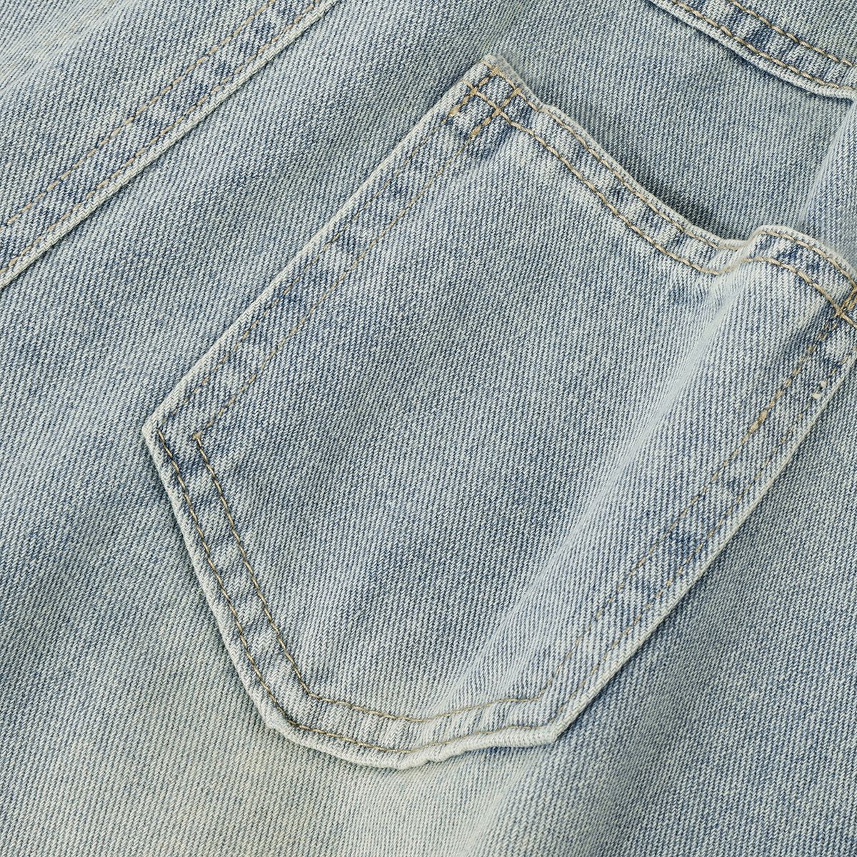 Vintage Washed Strappy Denim Mididress