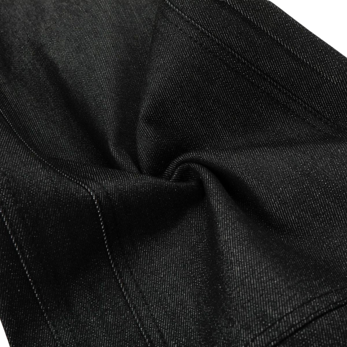 Raw Black Wide Leg Jeans with Utility Flap Pocket Detail