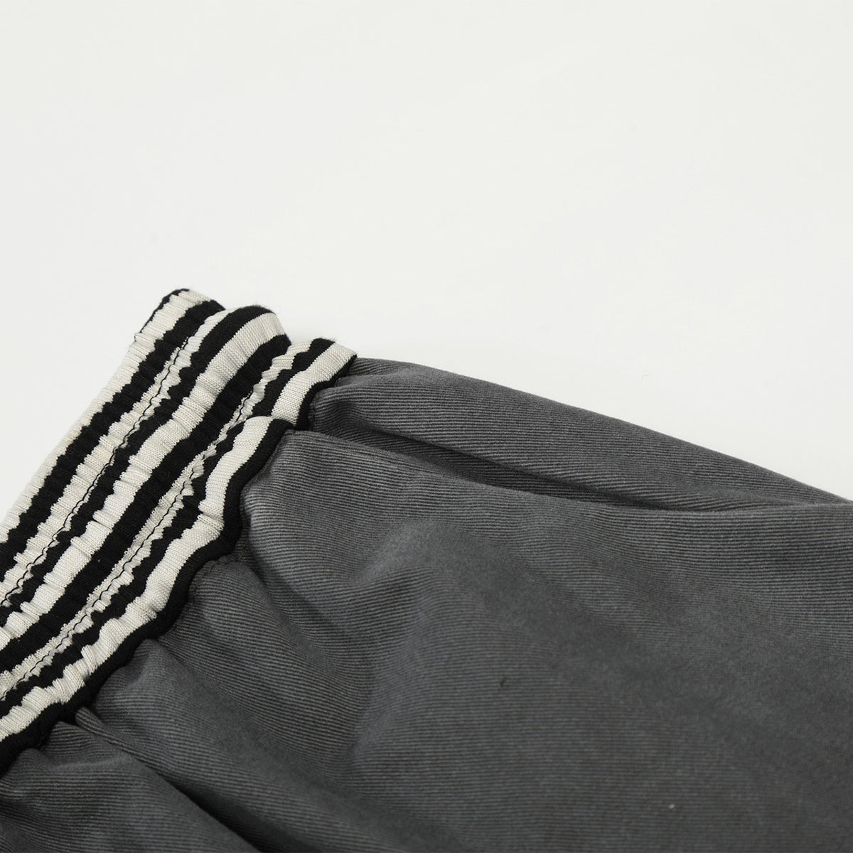 Casual Wide Leg Cargo Pants Striped Elastic Waistband