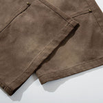 Reinforced Stitching Brown Vintage Wide Leg Painter Pants