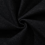 Faux Leather Accent High Waisted Wide Leg Denim Trousers