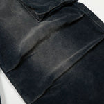 High Waisted Wide Leg Corduroy Cargo Pants