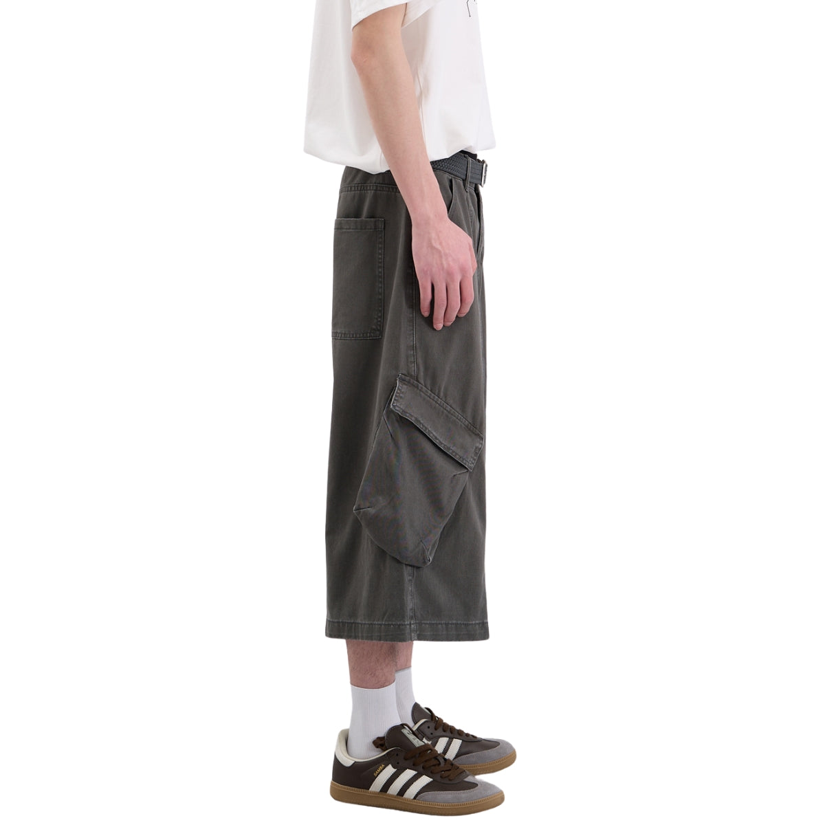 Multi-Pocket Baggy Cargo Cropped Pants