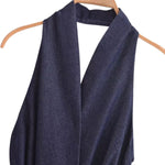 Halter Neck Denim Belted Dress