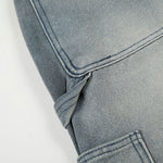 Light Blue Vintage Washed Wide Leg Jeans