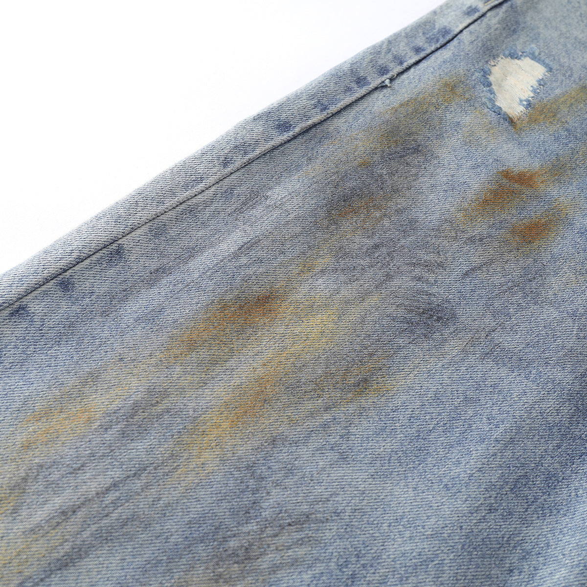 Grunge-Style Paint-Splatter Baggy Jeans