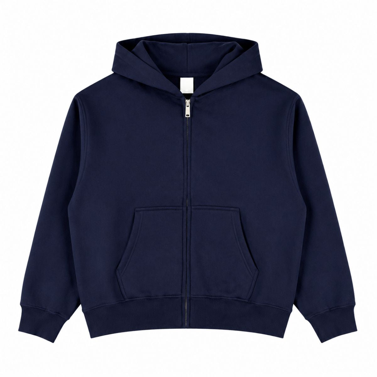 Boxy Cropped 340G Thermal Fleece Zip Hoodie