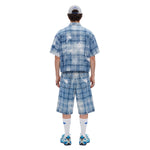 Heavyweight Distressed Plaid Box Polo Shirt 7.0oz