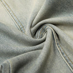 Leopard Print Belt Vintage Wide Leg Distressed Denim