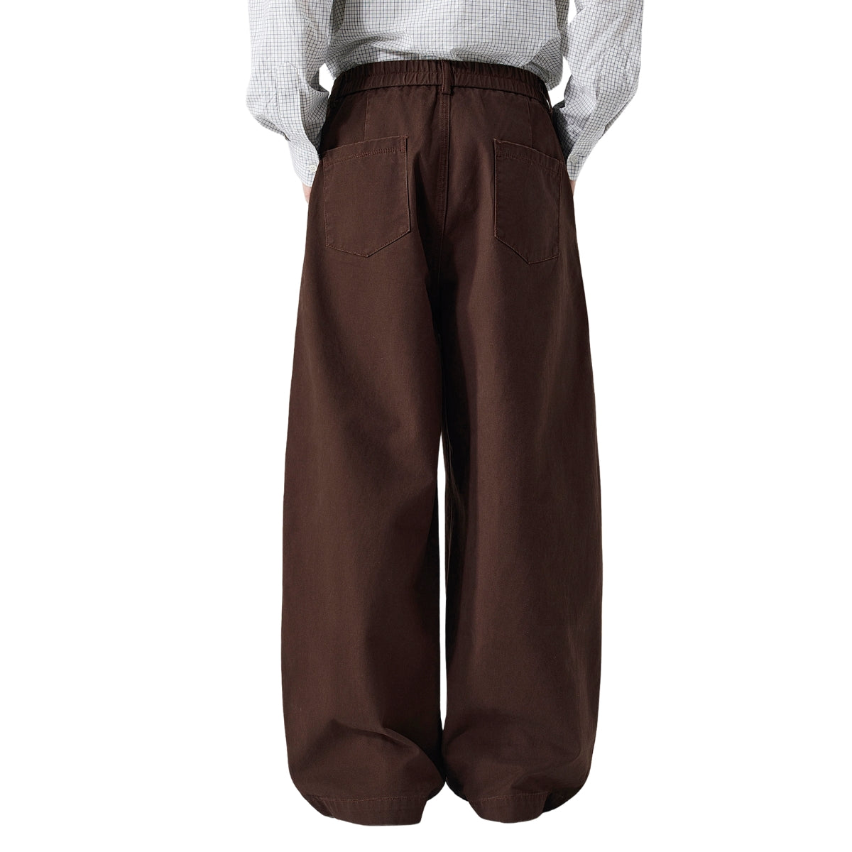 Relaxed Fit Wide Leg Casual Pants