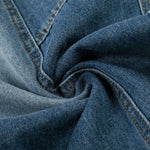 Large Patch Pocket Vintage Washed Wide Leg Denim