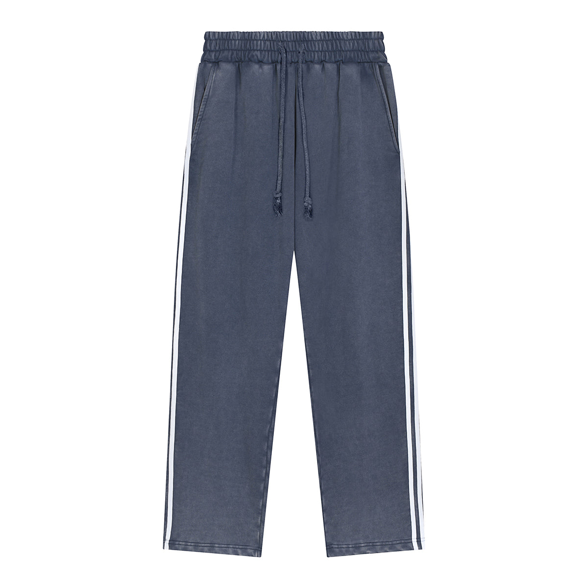 Contrast Side-Stripe Cotton Sweatpants