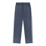 Contrast Side-Stripe Cotton Sweatpants