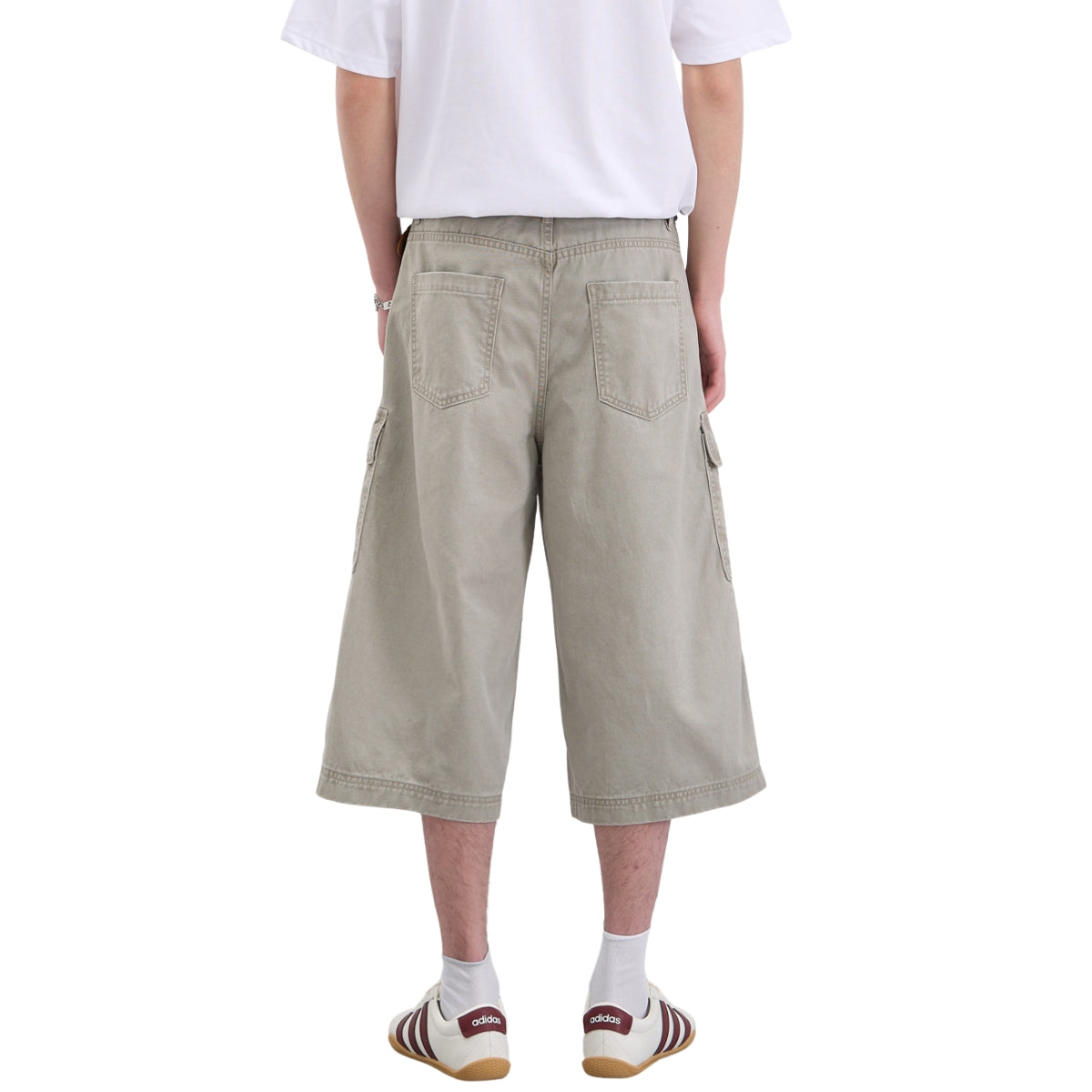 Vintage Washed Distressed Multi-Pocket Cargo Shorts