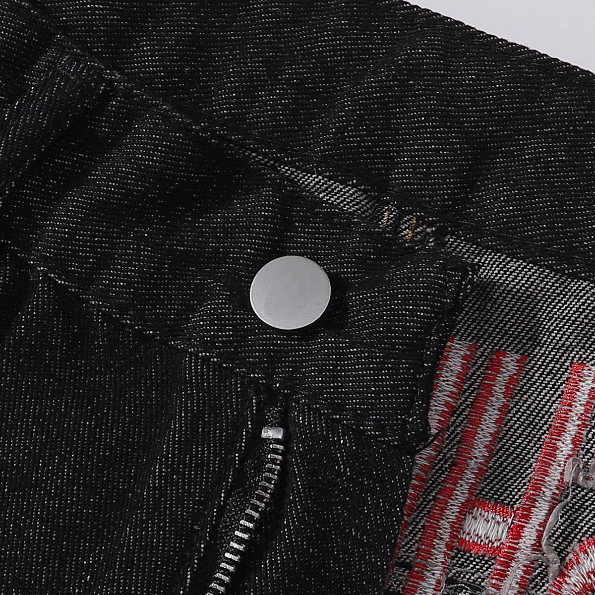 Shibuya Dragon Embroidered Wide Leg Jeans