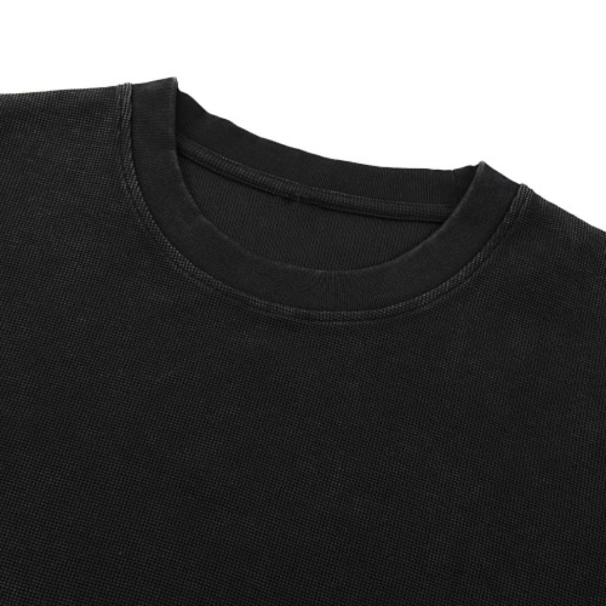 Snowflake Garment Dyed Waffle Knit Tee 340G