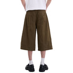 Vintage Washed Cleanfit Straight Cut Wide Leg Denim Shorts