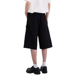 Rivet Detail Baggy Bermuda Cargo Streetwear Denim Pants Shorts