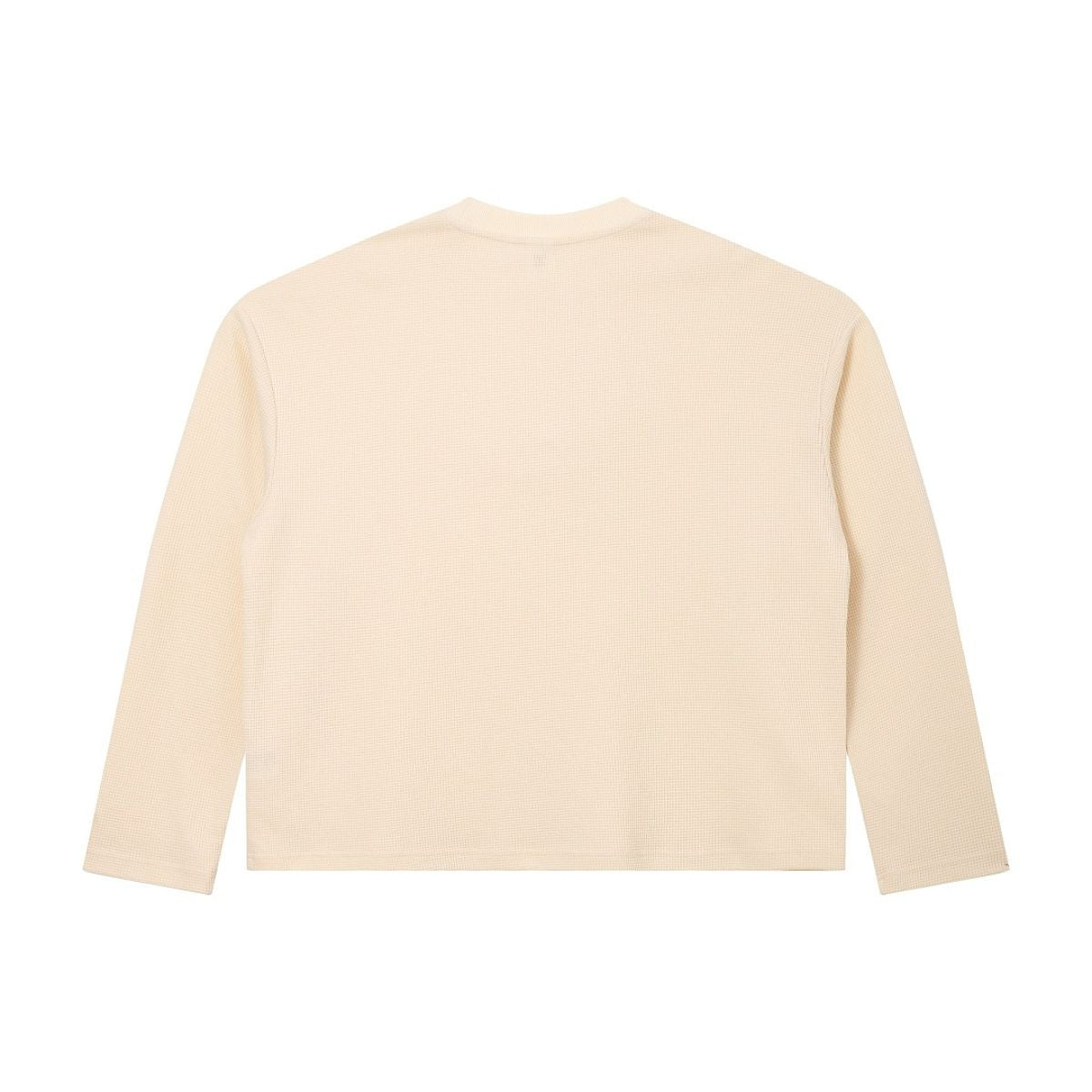 260G Waffle Knit Boxy Long Sleeve Tee