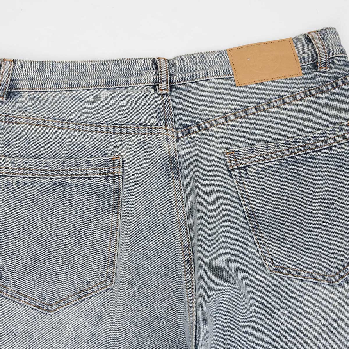 Light Blue Distressed Ripped Straight Jeans