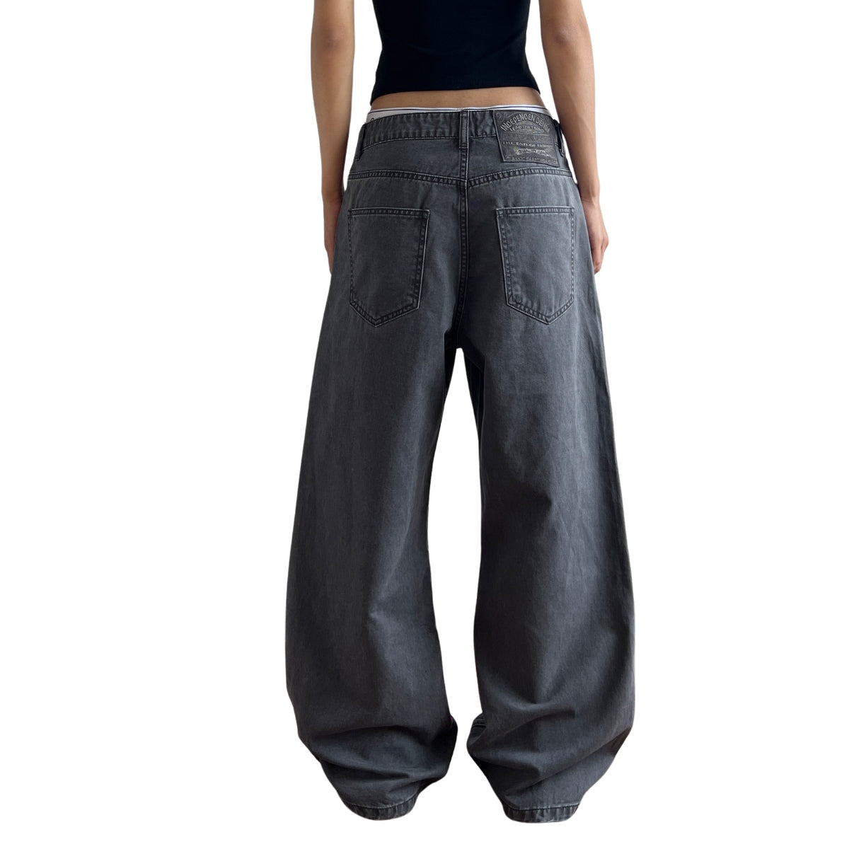 Retro Loose-Fit Straight-Leg Wide Leg Casual Pants