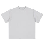 Relaxed Fit Boxy Solid Color Minimal Tee