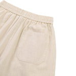 Solid Tint Linen-Blend Barrel Pants