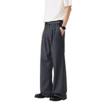 Vintage High Street Pleated Wide-Leg Draped Trousers