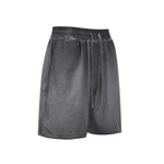 Reverse-Dyed Distressed Raw Edge Shorts