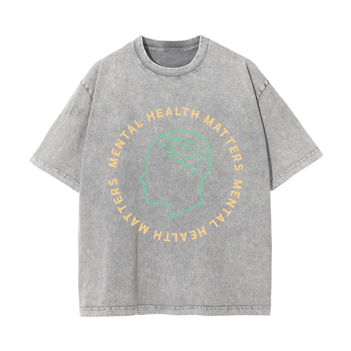 Mental Health Matters Washed Tee-INNBLAC Fashion Apparel