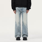 Washed Blue Bootcut Jeans-INNBLAC Fashion Apparel