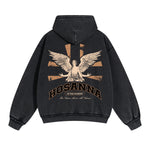 Hosanna Christian Graphic Double Slider Zip Hoodie-INNBLAC Fashion Apparel