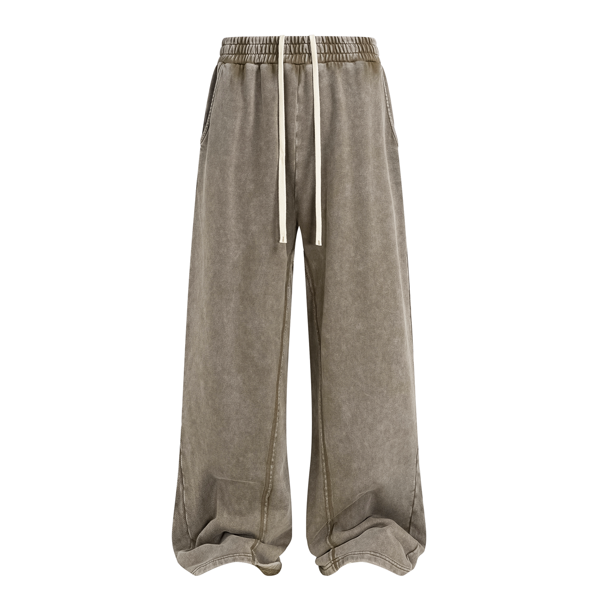 Vintage Wash Cotton Patchwork Sweatpants