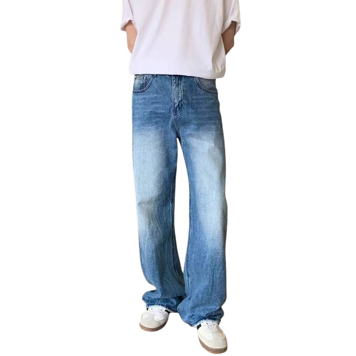 Retro Fade Relaxed Denim Trousers